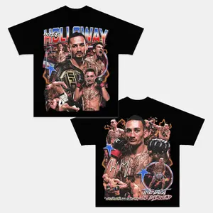 Max Holloway UFC 329 Double Sided Graphic Tee, UFC Fighter T-Shirt, Blessed Champion MMA Fan Merch, The Best Is Blessed Fight Night Shirt, Vintage Combat Streetwear Top, Cotton Gift Tee for UFC Fans