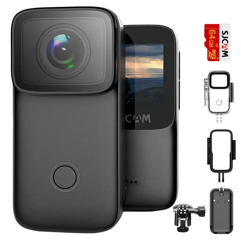 SJCAM C200 4K Action Camera with 64G Card, Long-Lasting 180 Mins