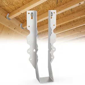 20pcs 2x10 20 Gauge Galvanized Face Mount Joist Hangers for Wood, Hurricane Rafter Ties Truss Connectors Ideal for Floor Deck and Ceiling Joists Construction