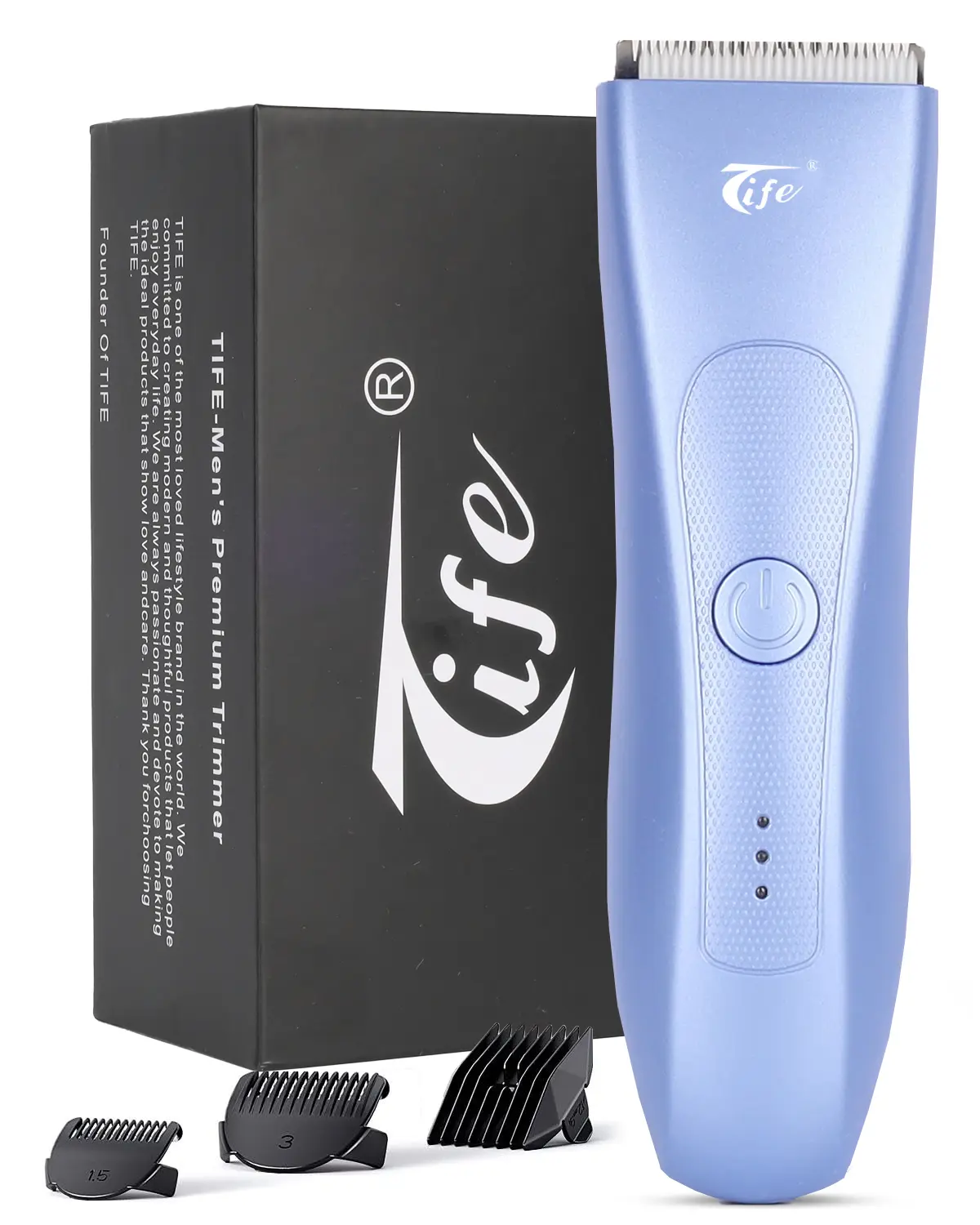 Tife 4-in-1 Multifunctional High Quality Electric Body & Men's Hair Trimmer - Groin, Ball, Underarm Trimmer with Replaceable Ceramic Blades, USB Rechargeable Wireless Device, Waterproof, Safe Gentle Grooming, Summer Gift, High Quality Trimmer