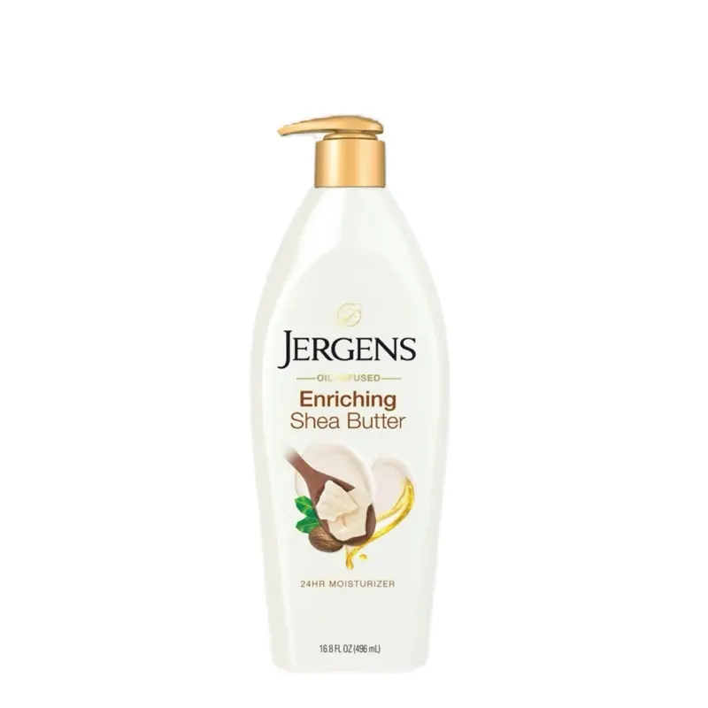 Jergens Shea Butter Body Lotion, Deeply Nourishing Moisturizer for Dry Skin, Hydrating Body Care, Dermatologist Tested, 16.8 oz