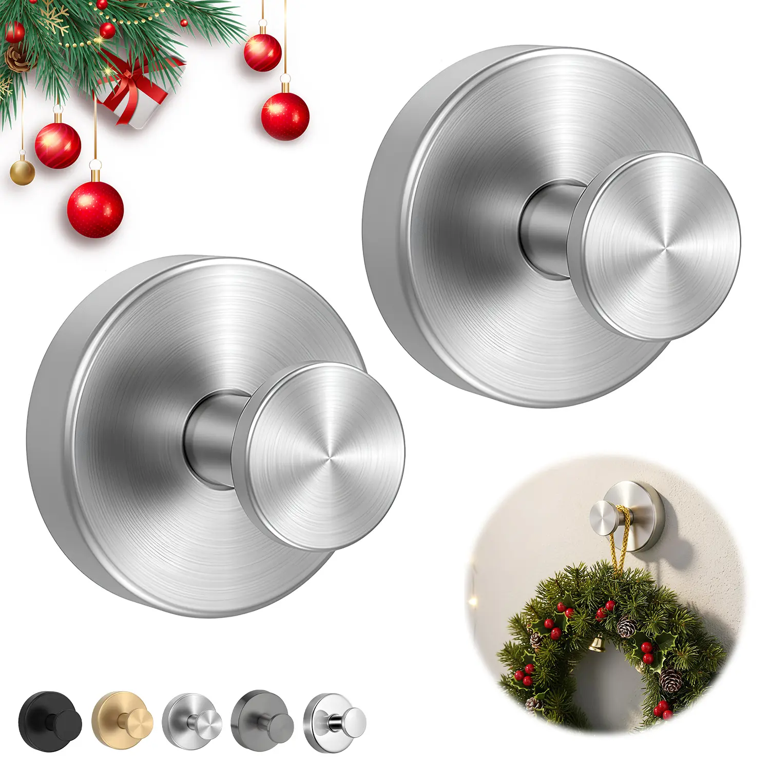 LPKEP 2 PCS Suction Cup Hooks for Shower,Removable Shower Towel Hooks Suction Hooks No Drill Hook for Glass Door for Holloween Christmas Decoration Mirror, Windows, Tile, Robe, Bathroom Suction Hook
