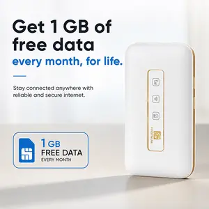 FIRSTNUM M5 2026 Upgrade Mobile Hotspot Portable WiFi Hotspot for Travel in 150+ Countries, Connect Up to 10 Devices, eSIM Hotspot, Portable Hotspot with 1GB Free Data Monthly Wifi Wireless Wifi Touch Screen Wifi Smart Wifi Control