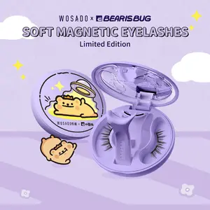 Wosado Soft Magnetic Eyelashes All-in-One Box, BearisBug Limited Edition Magnetic Eyelash Extensions, Waterproof, Reusable, Glue-Free, Eyeliner-Free Makeup Cosmetic