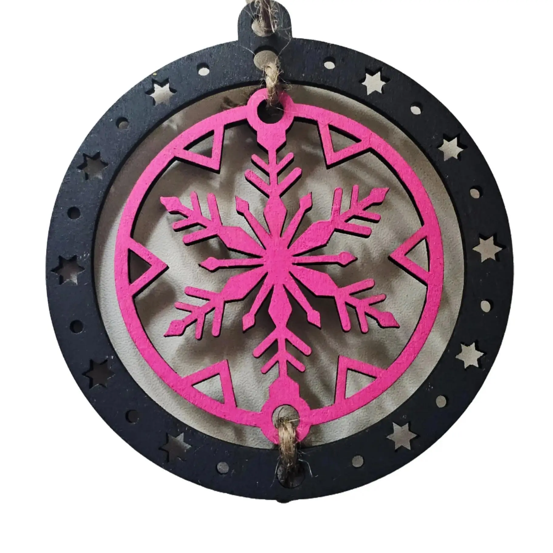 3.75" tall rotating snowflake Christmas ornament - Others to choose from!