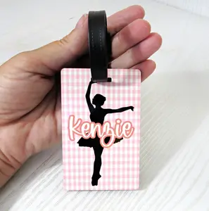 Personalized Ballerina Bag Tag – Custom Dance Luggage & Backpack ID