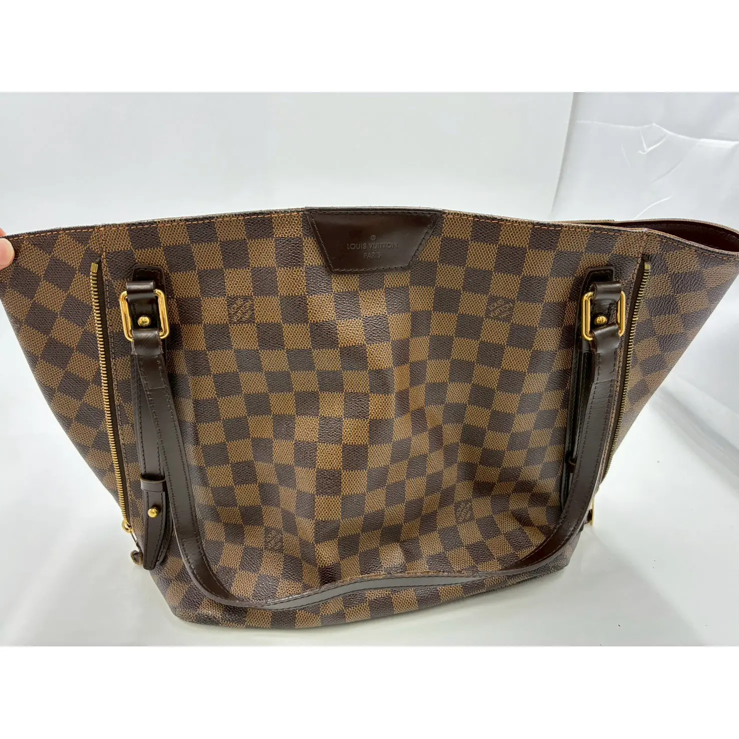 Pre-owned Canvas Shoulder bags Louis Vuitton Damier Cabas Rivington 2260002320942