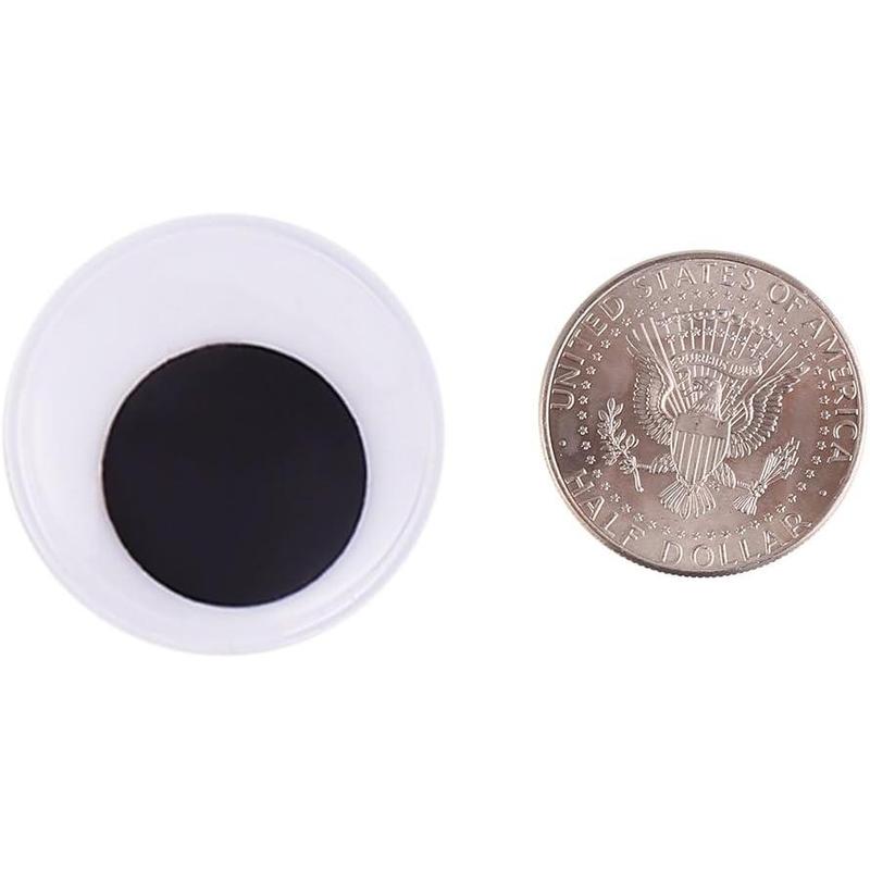40mm Round Black Googly Eyes with Self Adhesive 24 count