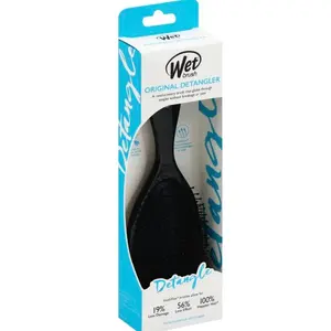 Wet Brush Detangler - Glide Through Your Hair For Effortless Detangling _Heatless Haircare Original Black