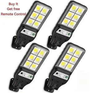 2/4 Pack Solar Outdoor Security Lights, 120 LED Beads per Light – With Smart Remote Control & IP65 Motion Sensor, 3 Lighting Modes. Waterproof lighting solution for garages, yards, pathways and other household & outdoor areas.