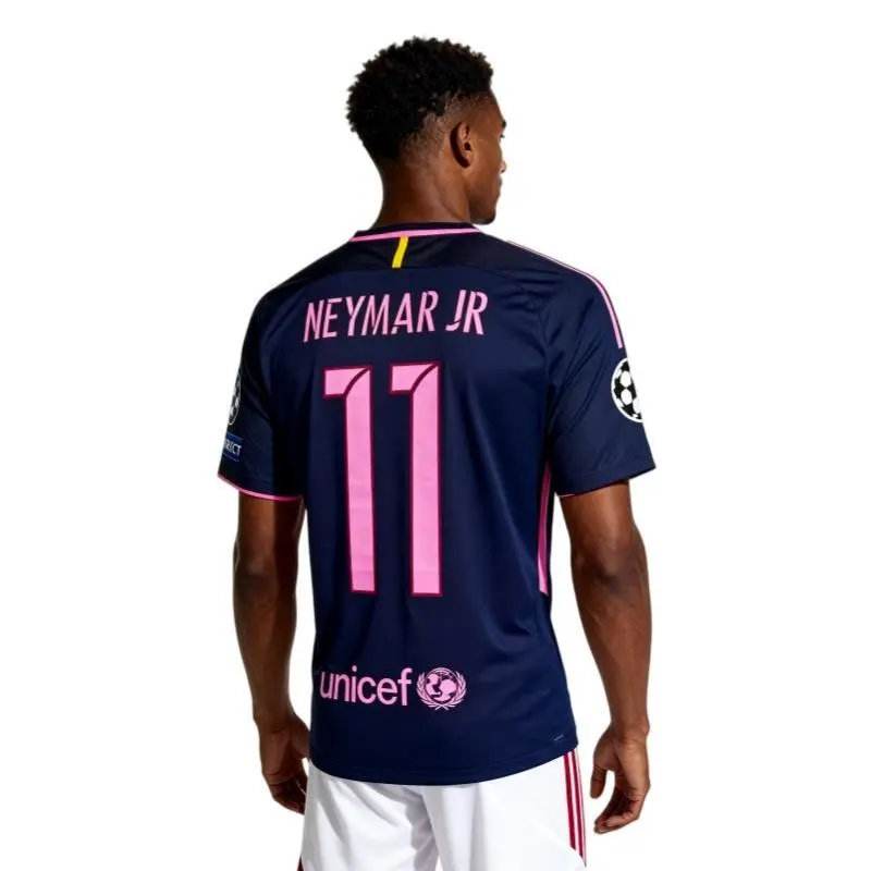 1617 Away Short Sleeve Blue Pink No. 11 Short Sleeve Top Soccer Jerseys La Liga Champions League Fan Edition