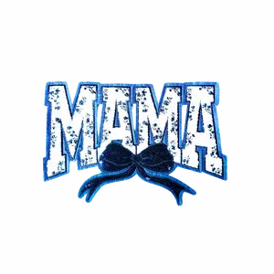 Blue "MAMA" Chenille Patch