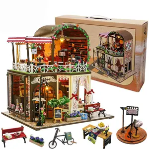 DIY Wooden Book Nook Kit, 3D Wooden Puzzle, DIY Model Kit, 3D Desktop Decoration Ornament, DIY Model Kit for Bookshelf Decoration