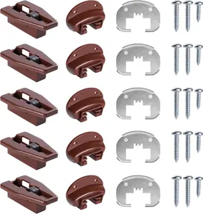 Drawer Slides Replacement 5 Sets of Rite Track 2 Drawer Repair Parts for Dresser and Nightstand Drawers - 168 Track Guides (5)