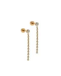 Screwback Stud Earrings - Darby Duster Gold