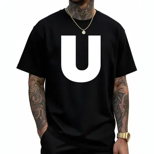 Letter U Capital Alphabet Monogram Initial T-Shirt