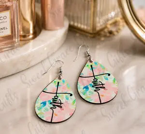 Faith floral earrings