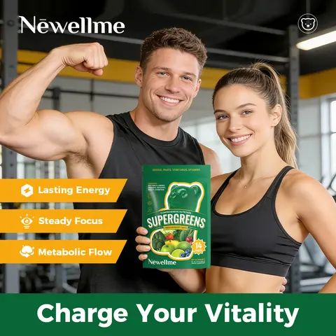 【Shannon's exclusive bundle 】Newellme Super Greens Multivitamin Gummies for Adults with Zinc, Spirulina, Biotin and Essential Vitamins for Daily Energy Support and Wellness