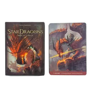 Dragon Tarot Card Game, 1 Set Mysterious Divination Tarot Card Game, Casual Desktop Card Game for Party, Family, Friends, Fun Game for Party, Party Cards Game