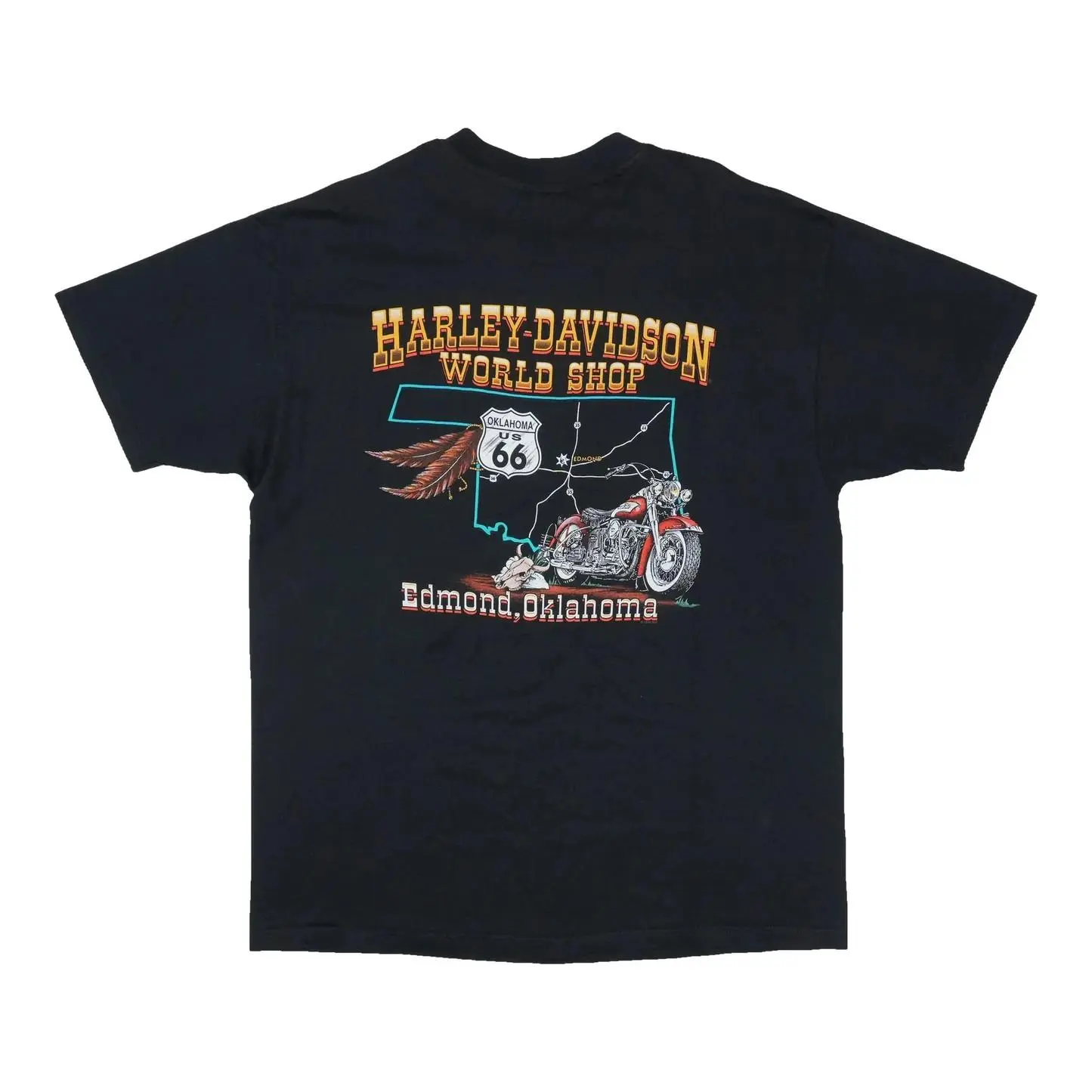 Rare Authentic 1999 3D Emblem Harley-Davidson Leader of the Pack Wolf Vintage T-Shirt Women’s 90s Biker Grail Tee Made in USA for Bike Rally Road Trip Vintage Collectors Casual Breathable Cotton Fabric