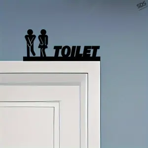 Creative Men & Women Restroom Signage, Bathroom Door Plaque, Public Toilet Guidance Marker, Warning Notice Board