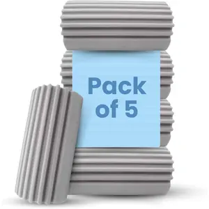 Damp Clean Duster for Cleaning - Pack of 5 - Reble Household Duster Sponge for Blinds, Glass, Baseboards, Vent, Mirrors, Cobweb, Glass, Tiled Walls, Fans & Furniture
