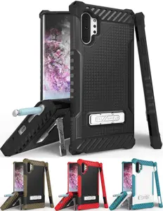 Case for Galaxy Note 10 Plus, Tri-Shield [Military Grade] Rugged Cover with Metal Kickstand [Includes Wrist Strap Lanyard] for Samsung Galaxy Note 10+ Phone (SM-N975, SM-N976)