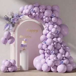 87-Piece Lavender Balloon Kit Pastel Latex Balloons in Various Sizes for Party Garland & Arch