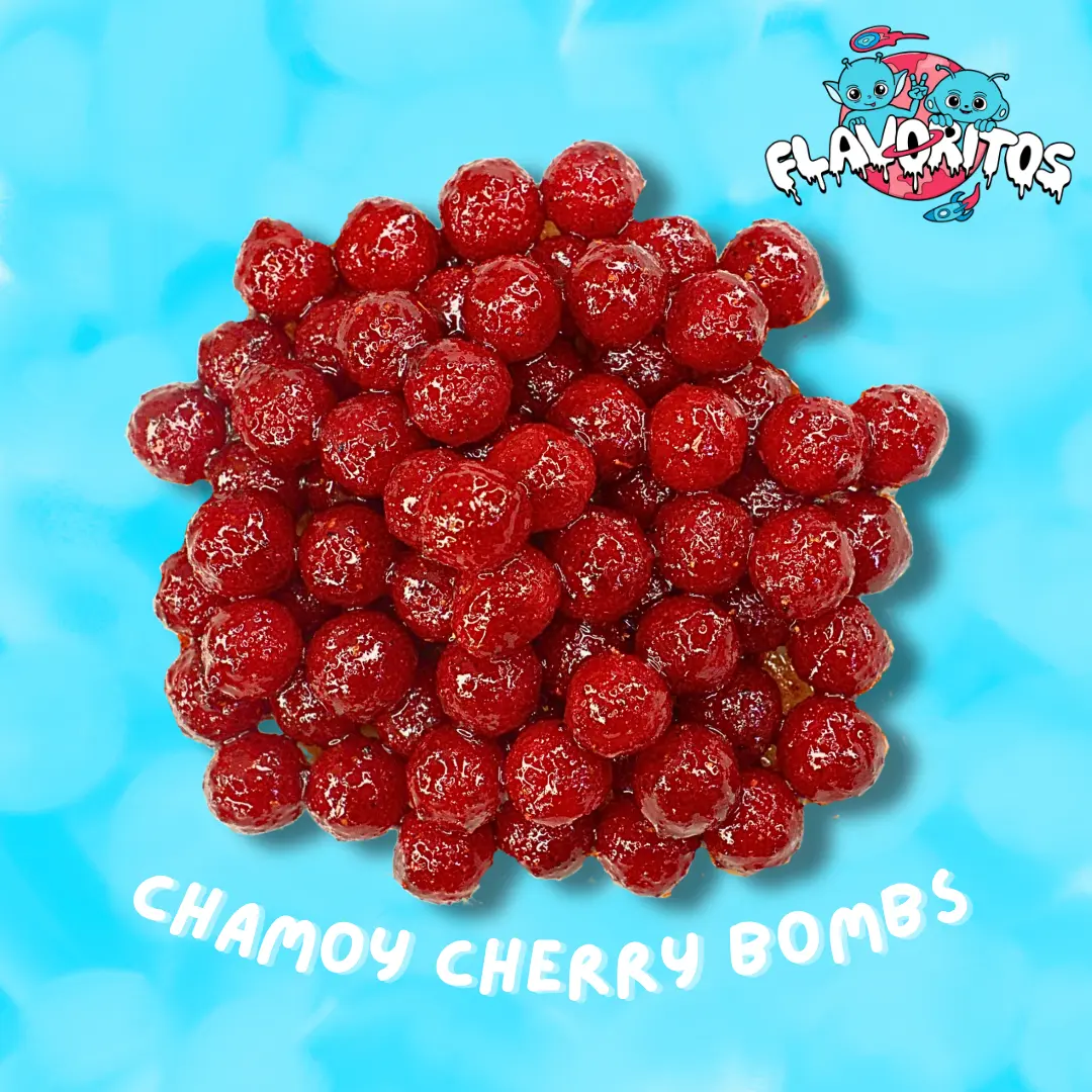 Chamoy Cherry Bombs - Flavoritos Sweet and Chili Candy Snack Chewy Spicy Bonbon