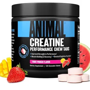 Animal Creatine Chews - 5g of Creatine Monohydrate per Serving - Helps Build Muscle, Performance, Strength, Cognition - Perfect Grab-and-Go Solution for Active Lifestyles - Supplement, Dietary Fitness Boost Powder