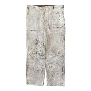 Paly Hollywood The Realm Painted Suede Jeans Cream