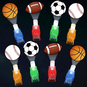 36 pcs sports party favors: soccer LED light-up finger lights that glow in the dark—bulk football/basketball/baseball finger flashlights for goodie bags, stuffers, game supplies, and birthday party supplies