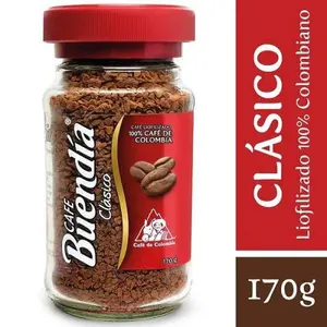 Café Buendía Classic Instant Coffee – 170 g (6 oz) – Colombian Freeze-Dried Coffee – Imported