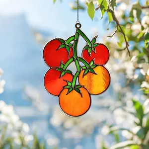 Red Tomato Window Hanging Suncatcher, Farmhouse Decor