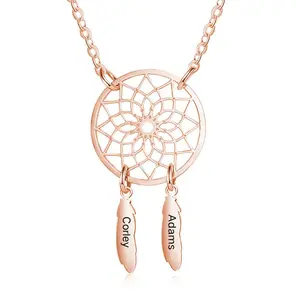 Women's Feather Hanging Accessories Dream Catcher Custom Necklace for Women