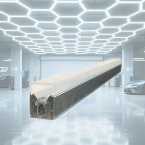 Hexagon LED Garage Light Bar Accessories - 2 Pack Light Tubes, DIY Modular Honeycomb Lighting System Replacement