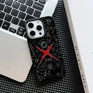 [1  Anime Phone Case] Shockproof Soft Anime Black Design One  Phone Case for iPhone 17 Air 16 15 14 13 12 11 Pro Max Plus