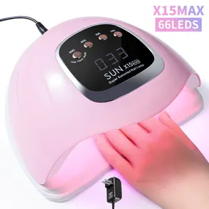 66 LED UV LED Nail Lamp, Nail Dryer for Gel Polish Pink, Gel Nail Lamp Led Nail Light for Gel Nails with Automatic Sensor & 4 Timers Nail Art Nail Care