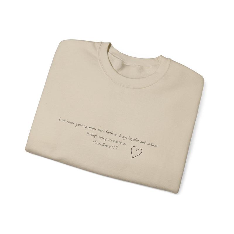 minimal handwritten love note sweatshirt | cream crewneck, small heart sketch