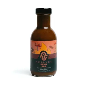 NüSauce Spicy BBQ Sauce - Sweet, Bold Flavor, Low Cal, No Artificial Ingredient, with digestive Aid