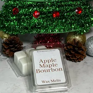 Blue Mist Botanicals Apple Maple Bourbon Scented Wax Melts for Festive Home Aroma