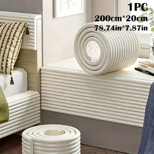 1pc Soft Adhesive Edge Protector Strip for Bumps, Durable Flexible Furniture Corner Guard Corner Protectors for Home & Office, 200cm X 20cm Modern Stripe Wall Sticker
