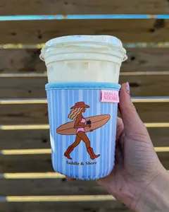 ‘Saddle & Shore’ Drinky Dink™ Coffee Sleeve ‘Saddle & Shore’ Drinky Dink™ Coffee Sleeve