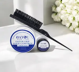 (Unscented) Gator Grip Edge Travel Pack w/3 row Brush (This pack includes (1) 3.5 oz & (1) 20 ml Edge Control, & 3 Row Brush) Haircare