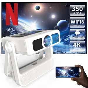 XBJA5 Pro Smart Touchscreen Projector with 4K Decoding, Auto Focus & Auto Keystone, Portable Home Theater Projector for Bedroom, Living Room & Outdoor Movies, Dual Screen Interactive Display for Immersive Cinema Experience