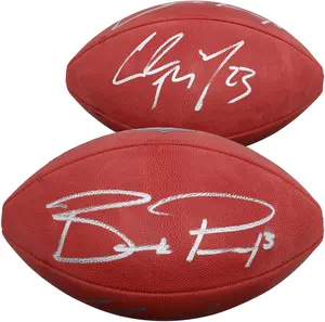 Christian McCaffrey and Brock Purdy San Francisco 49ers Autographed Duke Full Color Football - Fanatics Authentic Certified