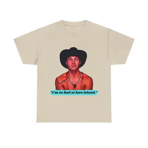 I'm So Bad At Love Island Tshirt, Love Island R0b Shirt, Cowboy Tee, Love Island Shirt, Beach House Shirt, Unisex Short Sleeve Tee Shirt, Casual Clothing