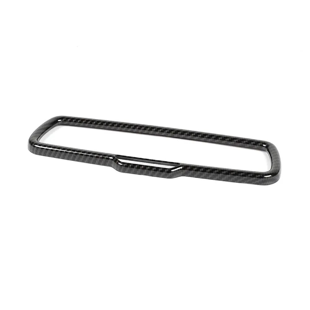 Carbon Car Interior Rearview Mirror Cover Trim Bezel - Decorative Automotive Interior Accessory for Dodge Challenger 2015, Charger 2011, Ram 2010-2017, Durango 2011