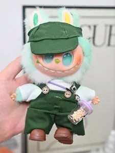 Labubu Coffee Shop Doll Clothes Set, Lifelike Doll Clothing, Handmade DIY for 17cm Universal Dolls, Soft Comfortable Design, Perfect Gift for Kids & Collectors