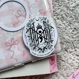 Sleep Token Fan Phone Grip, Gothic Style Accessory for Metal Lovers